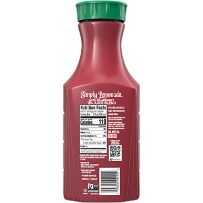 Simply Lemonade Juice All Natural With Blueberry - 52 Fl. Oz. - Carrs