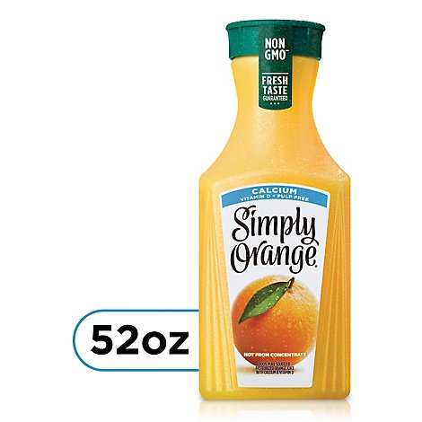 Simply Orange Juice Pulp Free Calcium & Vitamin D - 52 Fl. Oz.