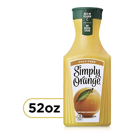 Simply Orange Juice Pulp Free - 52 Fl. Oz. - Image 1