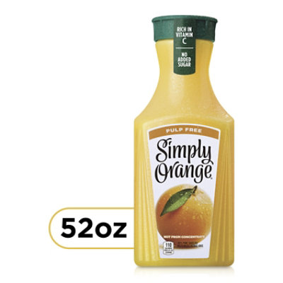 Simply Orange Juice Pulp Free 52 Fl Oz Safeway