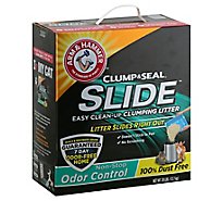 ARM & HAMMER Cat Litter Clumping Slide Easy Clean-Up Non-Stop Odor Control Box - 28 Lb