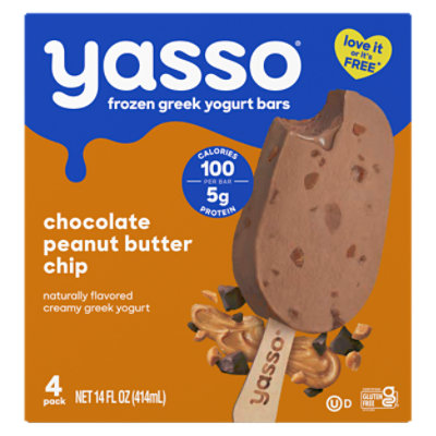 Yasso Frozen Greek Yogurt Bars Chocolate Peanut Butter - 4-3.5 Fl. Oz. - Image 2