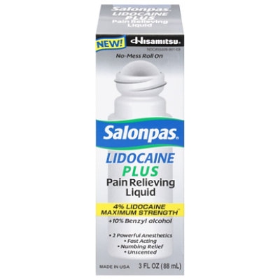 Salonpas Lidocaine Plus Roll-On - 3 Fl. Oz.