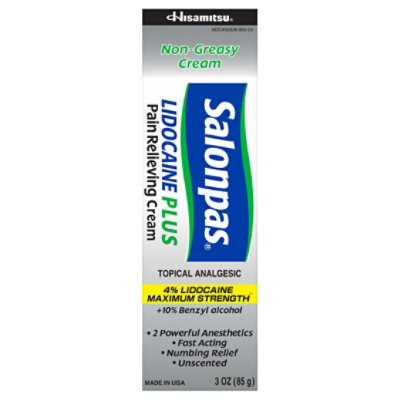 Salonpas Cream 4% Lidocaine Plus - 3 Oz - Image 3