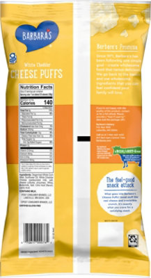 Barbara's Baked White Cheddar Gluten Free Cheese Puffs Kids Snacks With Real Aged Cheese - 5.5 Oz - Image 5