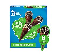 Blue Bunny Mini Swirls Mint Cookie Crunch Cones - 8-2.3 Fl. Oz.