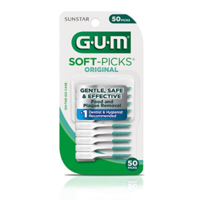 GUM Soft Picks Original Dentist Recommended Dental Floss Picks - 50 Count - Image 3