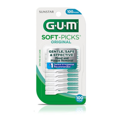 GUM Soft Picks Original Dentist Recommended Dental Floss Picks - 100 Count - Image 3