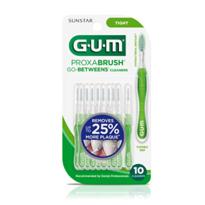 GUM Proxabrush Go Betweens Tight Interdental Brushes Soft Bristled Dental Picks - 10 Count - Image 3