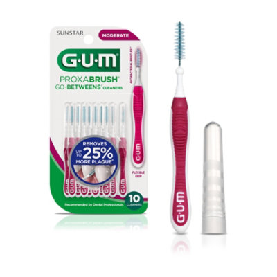 GUM Proxabrush Go Betweens Moderate Interdental Brushes Soft Bristled Dental Picks