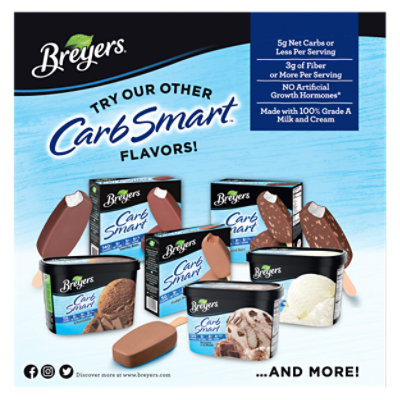 Breyers CarbSmart Vanilla Bars Frozen Dairy Dessert - 6 Count - Image 7