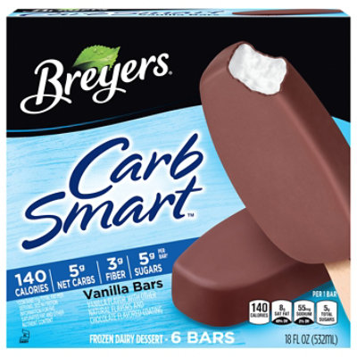 Breyers CarbSmart Vanilla Bars Frozen Dairy Dessert - 6 Count - Image 2