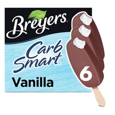 Breyers CarbSmart Vanilla Bars Frozen Dairy Dessert - 6 Count - Image 1