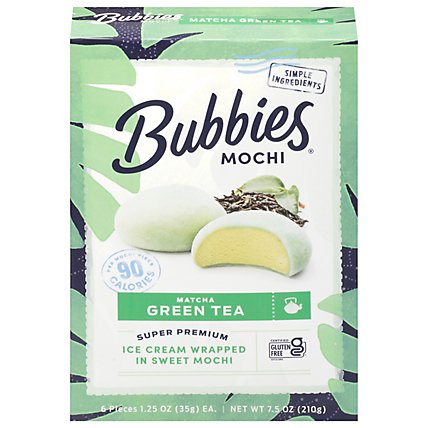 Bubbies Ice Cream Mochi Green Tea - 7.5 Oz - Image 2