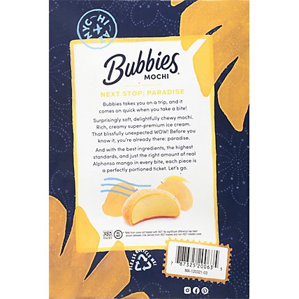 Bubbies Ice Cream Mochi Mango - 7.5 Oz - Image 6