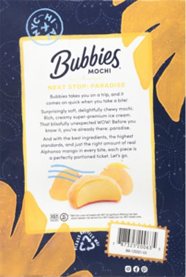Bubbies Ice Cream Mochi Mango - 7.5 Oz - Image 6