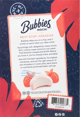 Bubbies Ice Cream Mochi Strawberry - 7.5 Oz - Image 6