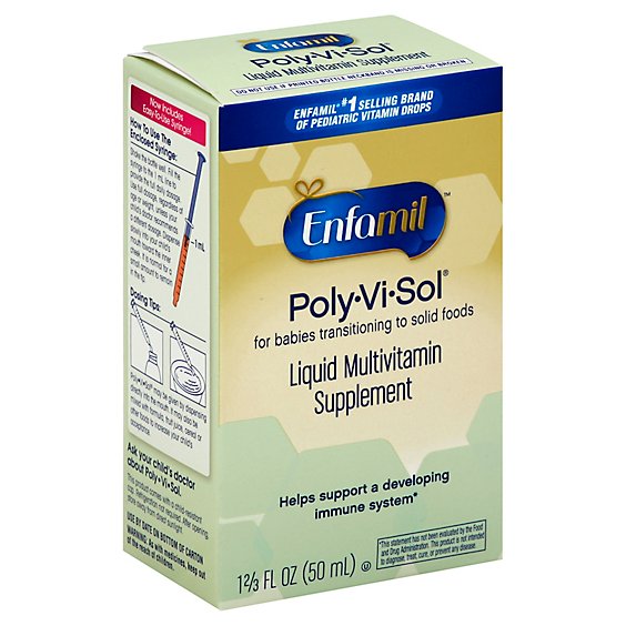 Enfamil Poly-Vi-Sol Supplement Drops with Iron Multivitamin for Infants and Toddlers - 50 Ml