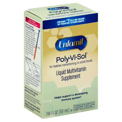 Enfamil Poly-Vi-Sol Supplement Drops with Iron Multivitamin for Infants and Toddlers - 50 Ml