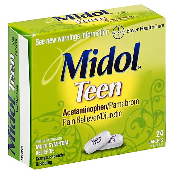 Midol Mx/Str Teen Caplet 24 Ct - 24 Count