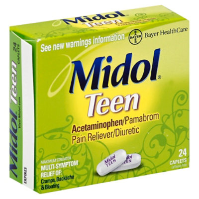 Midol Mx/Str Teen Caplet 24 Ct - 24 Count