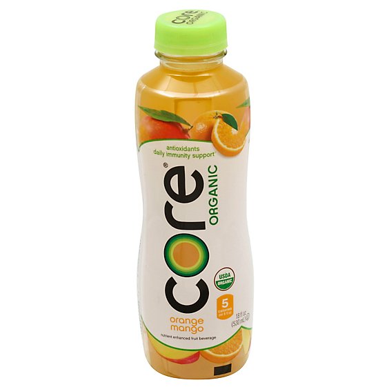 Core Organic Orange Mango Fruit Infused Antioxidant Beverage - 18 Fl. Oz.