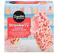 Signature Select Ice Cream Bars Strawberry Flavored Sundae Crunch - 6-3 Fl. Oz.