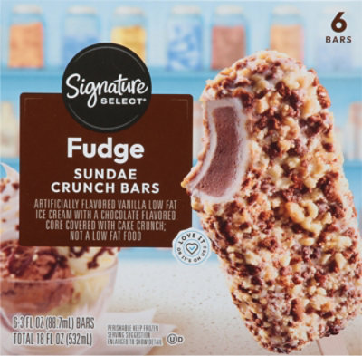 Signature SELECT Ice Cream Bars Fudge Sundae Crunch - 6-3 Fl. Oz. - Image 6