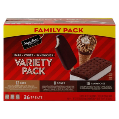 Signature SELECT Ice Cream Cones Bars & Sandwich Variety Pack - 114.4 Fl. Oz. - Image 2