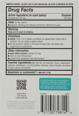 Signature Select/Care Gas Relief Simethicone 125mg Extra Strength Cherry Creme Tablet - 48 Count - Image 4