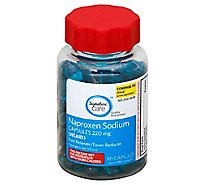 Signature Care Naproxen Sodium 220mg Rain Reliever Fever Reducer NSAID Capsule - 80 Count
