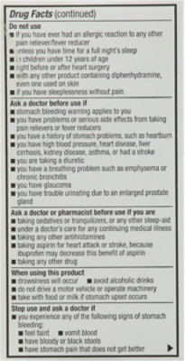 Signature Select/Care Ibuprofen Pain Reliever PM 200mg NSAID Sleep Aid Caplet Blue - 120 Count - Image 4