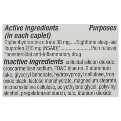 Signature Select/Care Ibuprofen Pain Reliever PM 200mg NSAID Sleep Aid Caplet Blue - 120 Count - Image 3