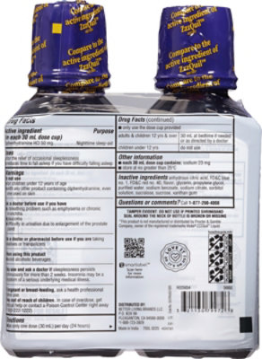 Signature Select/Care Nighttime Sleep Aid Diphenhydramine HCl 50mg Berry - 2-12 Fl. Oz. - Image 4