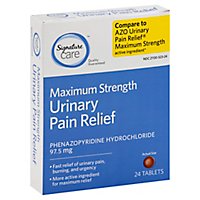 Signature Care Pain Relief Urinary Tablet Maximum Strength - 24 Count - Image 1
