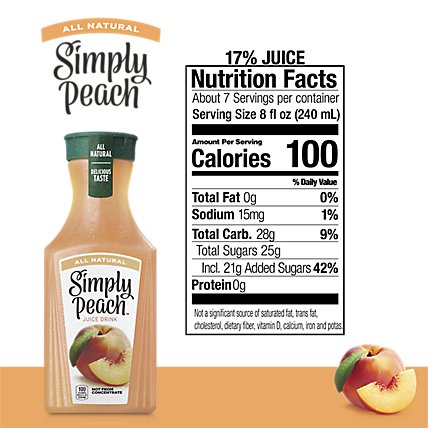 Simply Peach Juice All Natural - 52 Fl. Oz. - Image 4