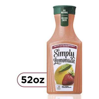 Simply Lemonade Juice All Natural With Strawberry - 52 Fl. Oz.