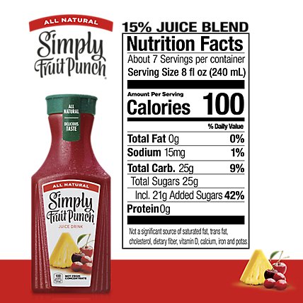 Simply Fruit Punch Juice All Natural - 52 Fl. Oz. - Image 4