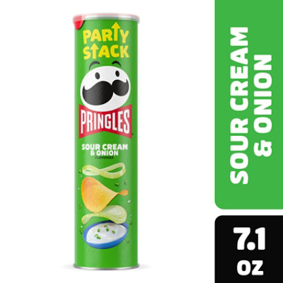 Pringles Potato Crisps Chips Lunch Snacks Sour Cream and Onion - 7.1 Oz