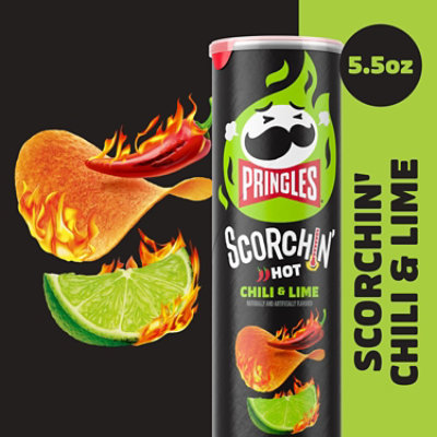 Pringles Scorchin Potato Crisps Chips Chili and Lime Spicy Snacks - 5.5 Oz - Image 3
