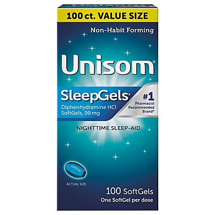Unisom Nighttime Sleep Aid Gels - 100 Count - Image 3
