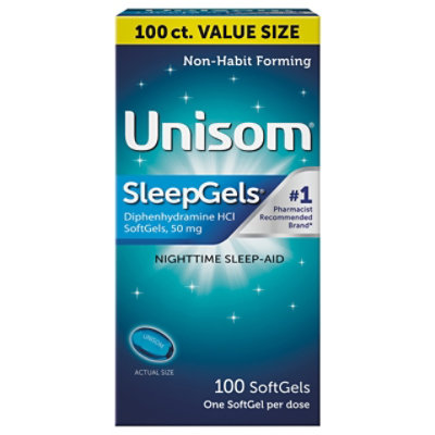 Unisom Nighttime Sleep Aid Gels - 100 Count