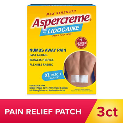 Aspercreme Patch W Lidocaine Xtra Lrg - 3 Count - Image 1