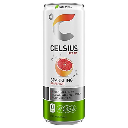 CELSIUS Fitness Drink Naturals Sparkling Grape Fruit Can - 12 Fl. Oz. - Image 2