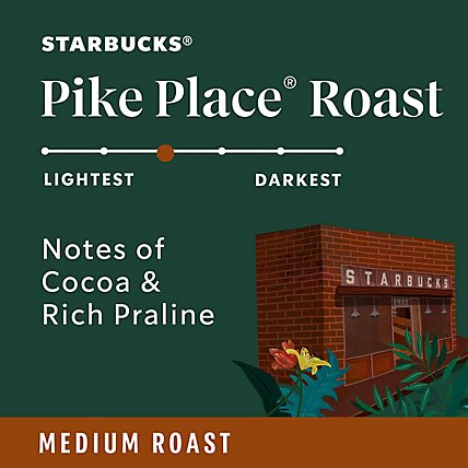 Starbucks Pike Place Roast 100% Arabica Medium Roast K Cup Coffee Pods Box 32 Count - Each - Image 2