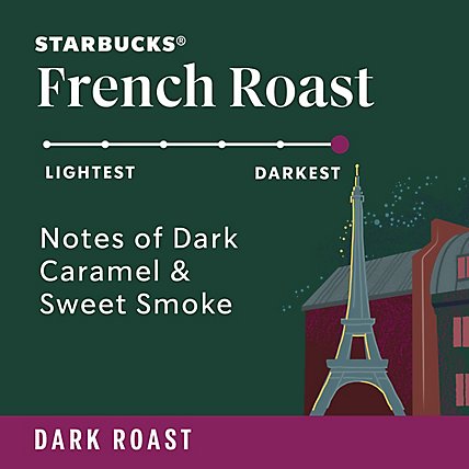 Starbucks French Roast 100% Arabica Dark Roast K Cup Coffee Pods Box 32 Count - Each - Image 2