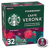 Starbucks Caffe Verona 100% Arabica Dark Roast K Cup Coffee Pods - 32 Count - Image 1