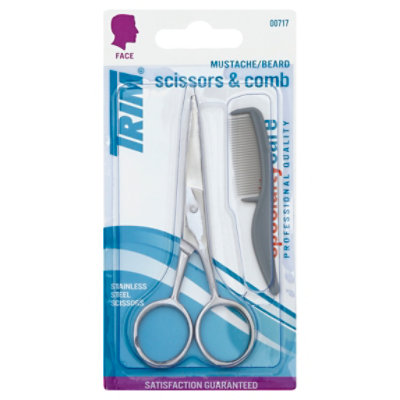 Tri Scissor Mustache & Comb - Each