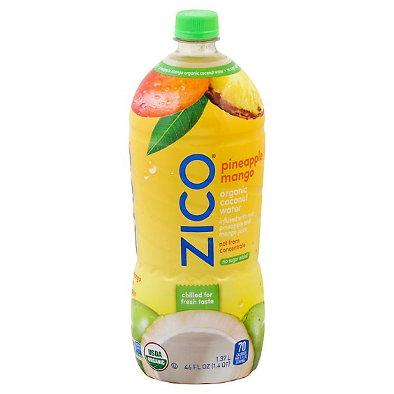 Zico Coconut Water Pineapple Mango Organic - 46 Fl. Oz.