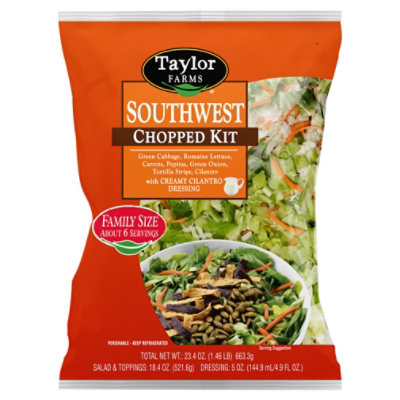 Taylor Farms Southwest Family Size Chopped Salad Kit Bag - 23.4 Oz ...